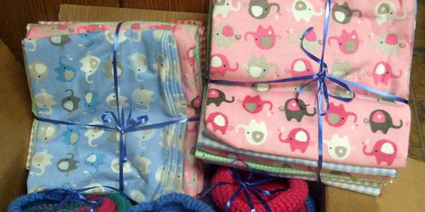 volunteer to sew baby blankets