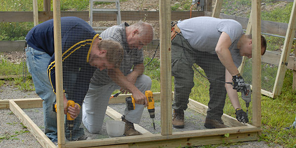 volunteering carpentry skills